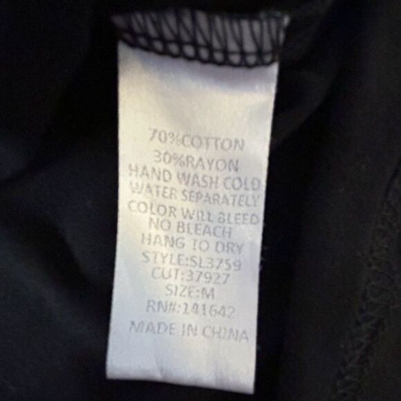 Women's Classic Black Witchcore Cold-Shoulder A-Line Tunic Blouse - Picture 3 of 3